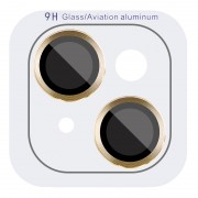 Захисне скло Metal Classic на камеру (у упак.) для Apple iPhone 15 (6.1") / 15 Plus (6.7") Золотий / Gold