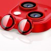 Защитное стекло Metal Classic на камеру (в упак.) для Apple iPhone 15 (6.1") / 15 Plus (6.7"), Красный / Red