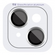 Захисне скло Metal Classic на камеру (у упак.) для Apple iPhone 15 (6.1") / 15 Plus (6.7") Срібний / Silver