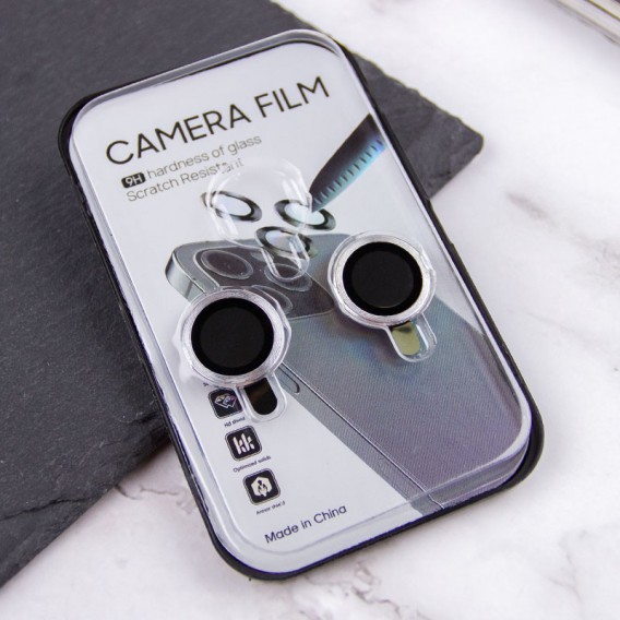 Захисне скло Metal Classic на камеру iPhone 15 / 15 Plus, Срібний / Silver