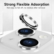 Захисне скло Metal Classic на камеру iPhone 15 / 15 Plus, Срібний / Silver