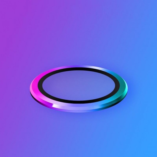 Захисне скло Metal Classic на камеру (у упак.) для Apple iPhone 15 (6.1") / 15 Plus (6.7") Бузковий / Rainbow - зображення 5 