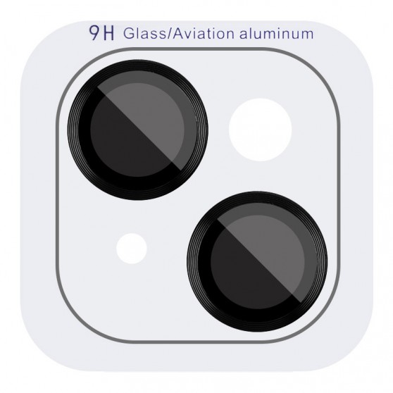 Захисне скло Metal Classic на камеру (у упак.) для Apple iPhone 15 (6.1") / 15 Plus (6.7") Чорний / Midnight
