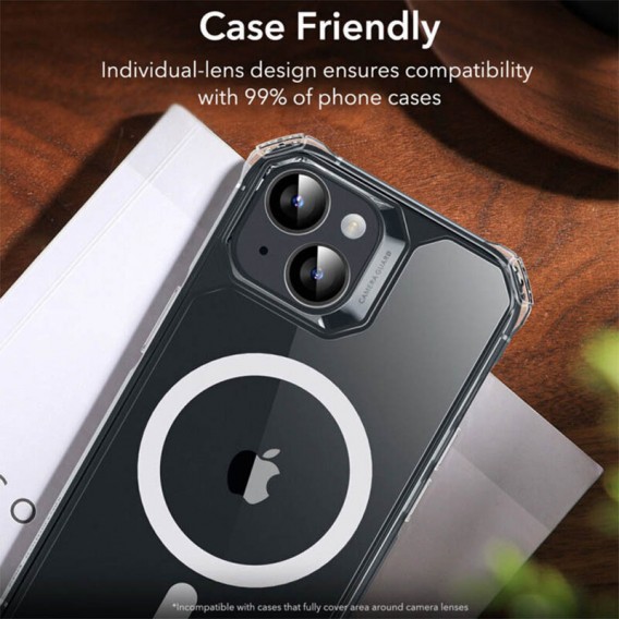 Защитное стекло Metal Classic на камеру для Apple iPhone 15 / 15 Plus (Midnight)