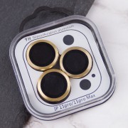 Захисне скло Metal Classic на камеру (в упак.) Apple iPhone 15 Pro (6.1") / 15 Pro Max (6.7"), Золотий / Gold