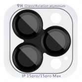Захисне скло Metal Classic на камеру (у упак.) для Apple iPhone 15 Pro (6.1") / 15 Pro Max (6.7") Чорний / Midnight