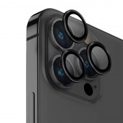 Защитное стекло Metal Classic на камеру (в упак.) для Apple iPhone 15 Pro (6.1") / 15 Pro Max (6.7"), Черный / Midnight