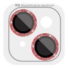 Захисне скло Metal Sparkles на камеру (в упак.) Apple iPhone 15 (6.1") / 15 Plus (6.7"), Червоний / Red