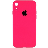 Чохол Silicone Case Square Full Camera Protective (AA) для Apple iPhone XR (6.1") Рожевий / Barbie pink