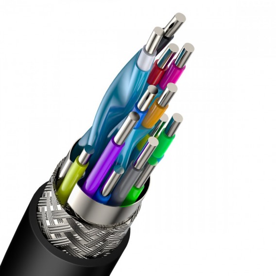 Відео кабель Baseus HDMI Cafule Series 4KHDMI Male To 4KHDMI Male (3m) (CADKLF-G), Чорний