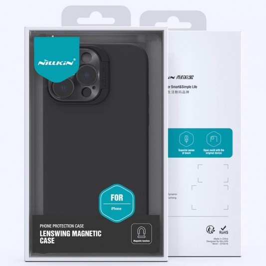 Чохол Silicone Nillkin LensWing Magnetic для Apple iPhone 14 Pro (6.1") Чорний / Black - зображення 5 