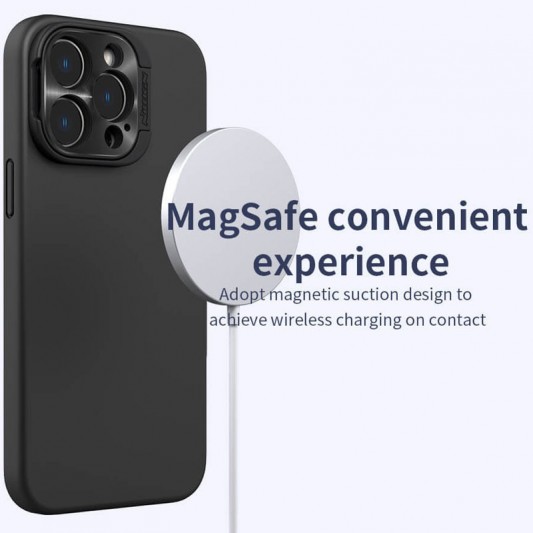 Чохол Silicone Nillkin LensWing Magnetic для Apple iPhone 14 Pro (6.1") Чорний / Black - зображення 7 