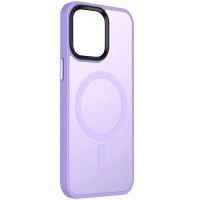TPU+PC чохол Metal Buttons with MagSafe Colorful для Apple iPhone 13 (6.1") Бузковий / Light Purple