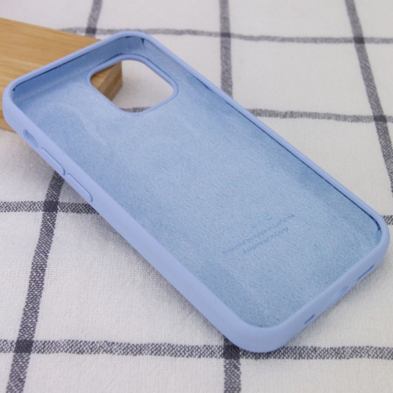 Чехол Silicone Case Full Protective (AA) для Apple iPhone 15 Pro (6.1"), Голубой / Lilac Blue