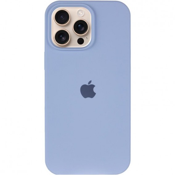 Чехол Silicone Case Full Protective (AA) для Apple iPhone 15 Pro (6.1 дюйма) Голубой / Lilac Blue