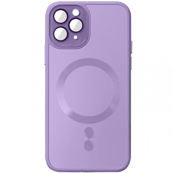 Чехол TPU+Glass Sapphire Midnight with MagSafe для Apple iPhone 11 Pro Max (6.5") Сиреневый / Lilac