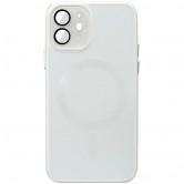 Чехол TPU+Glass Sapphire Midnight with MagSafe для Apple iPhone 12 (6.1 дюйма) Белый / White