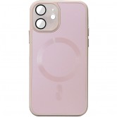 Чехол TPU+Glass Sapphire Midnight with MagSafe для Apple iPhone 12 (6.1 дюйма) Розовый / Pink Sand Чехол TPU+Glass Sapphire Midnight with MagSafe для Apple iPhone 12 (6.1 дюйма) Розовый / Pink Sand