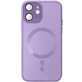 Чехол TPU+Glass Sapphire Midnight with MagSafe для Apple iPhone 12 (6.1 дюйма) Сиреневый / Lilac