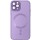 Чохол TPU+Glass Sapphire Midnight with MagSafe для Apple iPhone 12 Pro (6.1") Бузковий / Lilac