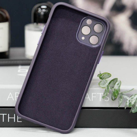 Чехол TPU+Glass Sapphire Midnight with MagSafe для Apple iPhone 12 Pro (6.1") Фиолетовый / Deep Purple - изображение 1