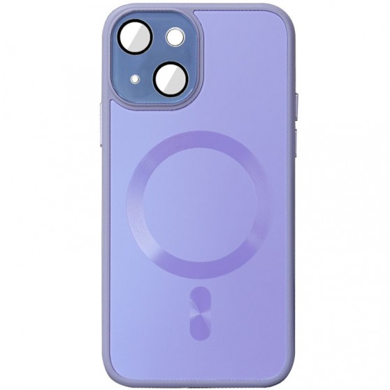 Чохол TPU+Glass Sapphire Midnight with MagSafe для Apple iPhone 13 (6.1"), Бузковий / Dasheen