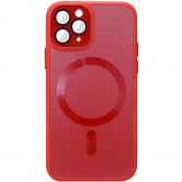 Чехол TPU+Glass Sapphire Midnight with MagSafe для Apple iPhone 13 Pro (6.1 дюйма) Красный / Red