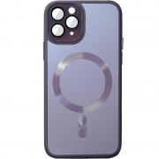 Чохол TPU+Glass Sapphire Midnight with MagSafe для Apple iPhone 13 Pro (6.1") Фіолетовий / Deep Purple