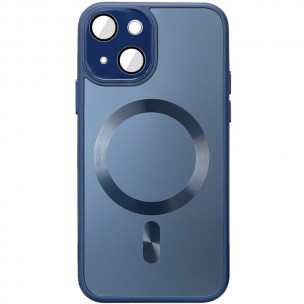 Чехол TPU+Glass Sapphire Midnight with MagSafe для Apple iPhone 14 (6.1