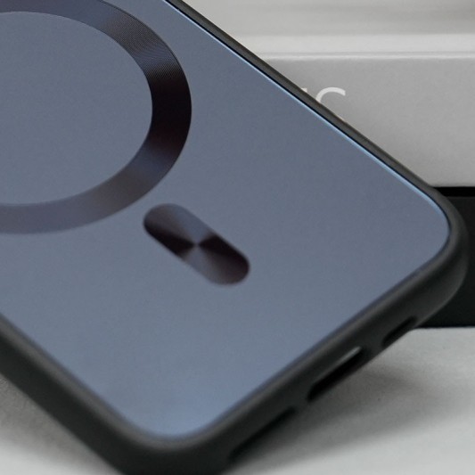 Чохол TPU+Glass Sapphire Midnight with MagSafe для Apple iPhone 14 (6.1") Чорний / Black - зображення 3 