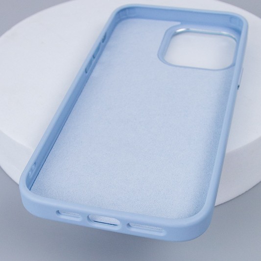 Шкіряний чохол Bonbon Leather Metal Style with MagSafe Apple iPhone 11 (6.1"), Блакитний / Mist blue - зображення 4 