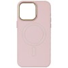 Кожаный чехол Bonbon Leather Metal Style with MagSafe для Apple iPhone 11 (6.1"), Розовый / Light pink