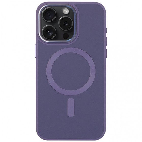 Шкіряний чохол Bonbon Leather Metal Style with MagSafe Apple iPhone 12 Pro / 12 (6.1"), Сірий / Lavender
