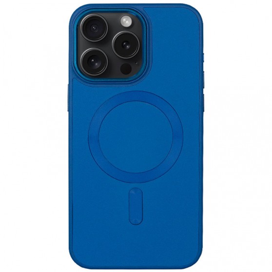 Шкіряний чохол Bonbon Leather Metal Style with MagSafe Apple iPhone 12 Pro / 12 (6.1"), Синій / Indigo