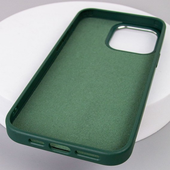 Шкіряний чохол Bonbon Leather Metal Style with MagSafe Apple iPhone 12 Pro Max (6.7"), Зелений / Pine green