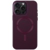 Шкіряний чохол Bonbon Leather Metal Style with MagSafe Apple iPhone 13 Pro (6.1"), Бордовий / Plum