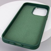 Кожаный чехол Bonbon Leather Metal Style with MagSafe для Apple iPhone 14 (6.1"), Зеленый / Pine green