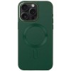 Шкіряний чохол Bonbon Leather Metal Style with MagSafe Apple iPhone 14 Pro Max (6.7"), Зелений / Pine green