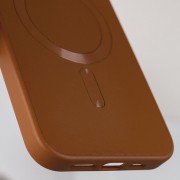 Кожаный чехол Bonbon Leather Metal Style with MagSafe для Apple iPhone 14 Pro Max (6.7"), Коричневый / Brown