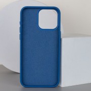 Кожаный чехол Bonbon Leather Metal Style with MagSafe для Apple iPhone 14 Pro Max (6.7"), Синий / Indigo