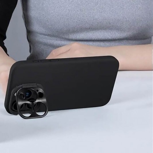Чехол Silicone Nillkin LensWing Magnetic для Apple iPhone 15 Pro Max (6.7"), Черный / Black - изображение 4