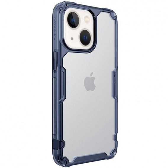TPU чехол Nillkin Nature Pro Series для Apple iPhone 15 Plus (6.7"), Синий (прозрачный)
