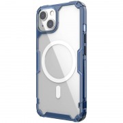 TPU чехол Nillkin Nature Pro Magnetic для Apple iPhone 15 Plus (6.7"), Синий (прозрачный)
