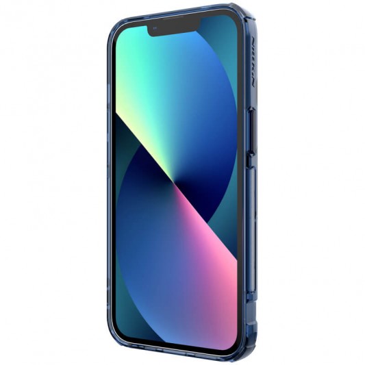 TPU чехол Nillkin Nature Pro Magnetic для Apple iPhone 15 Plus (6.7") Синий (прозрачный) - изображение 3