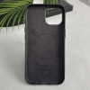 Кожаный чехол Leather Case (AAA) with MagSafe and Animation для Apple iPhone 15 (6.1") Black