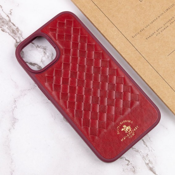 Кожаный чехол Polo Santa Barbara для Apple iPhone 15 (6.1"), Red