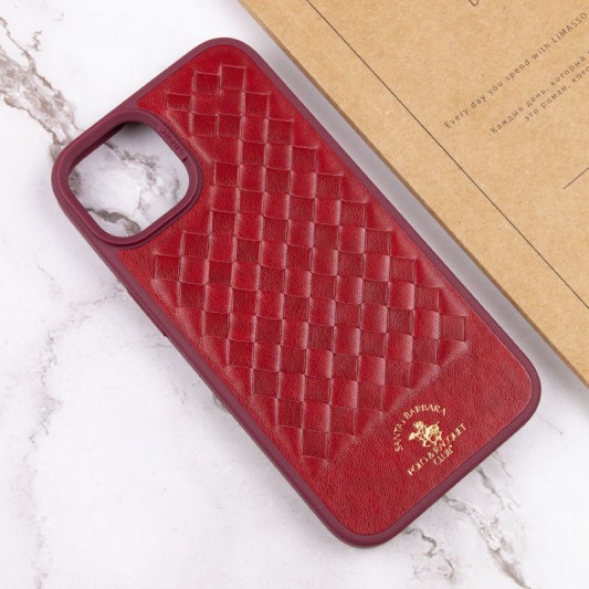 Кожаный чехол Polo Santa Barbara для Apple iPhone 15 Plus (6.7") Red - изображение 4