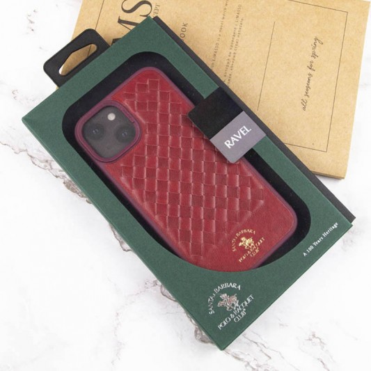 Кожаный чехол Polo Santa Barbara для Apple iPhone 15 Plus (6.7") Red - изображение 6