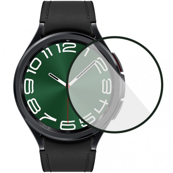 Полимерная пленка 3D (full glue) (тех.пак) для Samsung Galaxy Watch 6 Classic 47mm Черный