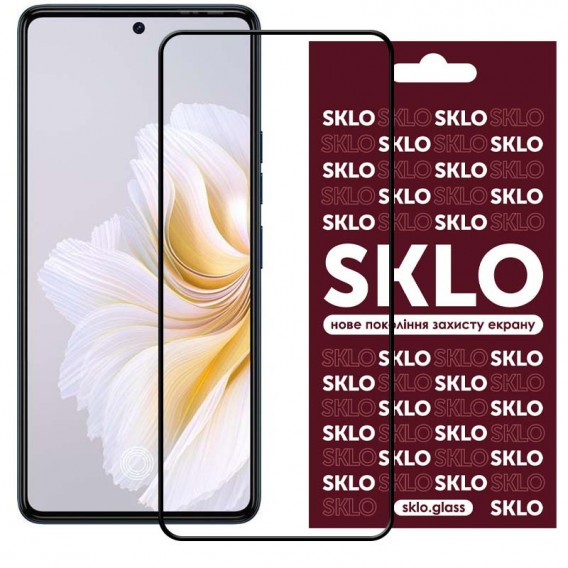 Защитное стекло SKLO 3D (full glue) для TECNO Pova Neo 3 (LH6n), Черный